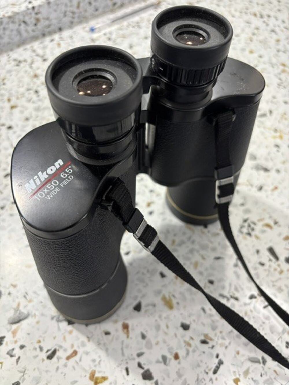 Nikon 10x50 6.5° Wide Field Binoculars Porro Prism Black WITH Lanyard Excellent